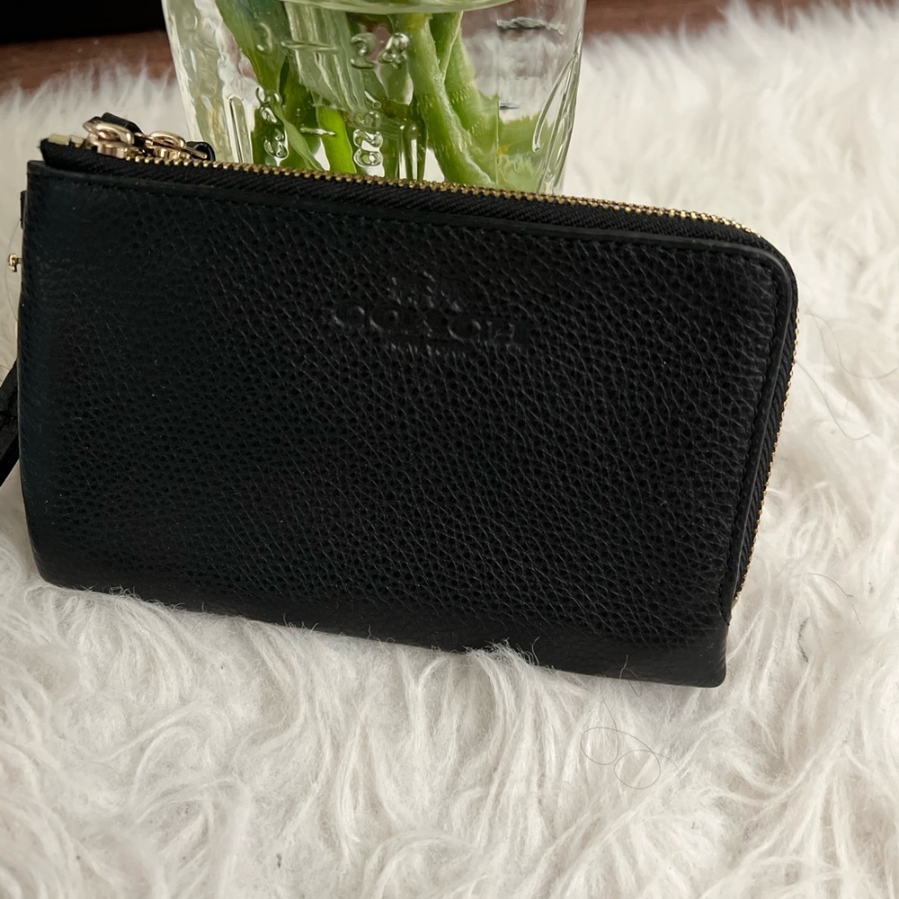 Coach leather wristlet